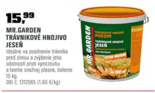 Mr.Garden trávnikové hnojivo Jeseň 10 kg