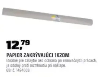 Papier zakrývajúci 1×20 m