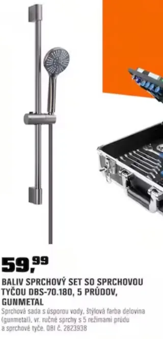 Baliv sprchový set DRS-70.180 gunmetal