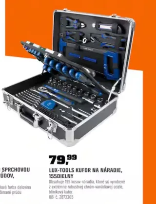 LUX-TOOLS kufor s náradím 155-dielny