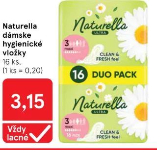 Naturella dámske hygienické vložky
