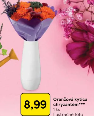 Oranžová kytica chryzantém