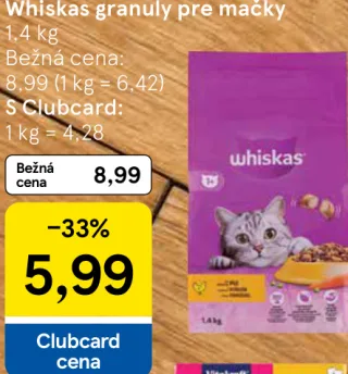 Whiskas granuly pre mačky
