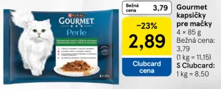 Gourmet kapsičky pre mačky 4 × 85 g