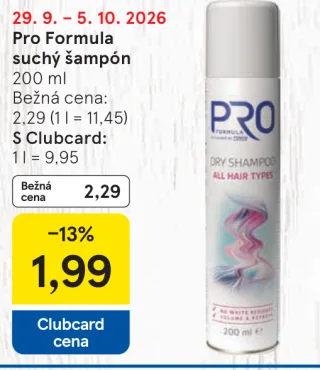 Pro Formula suchý šampón