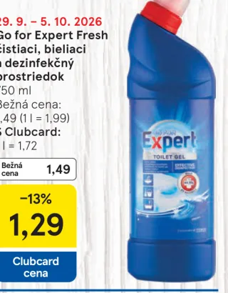 Go for Expert Fresh čistiaci, bieliaci a dezinfekčný prostriedok