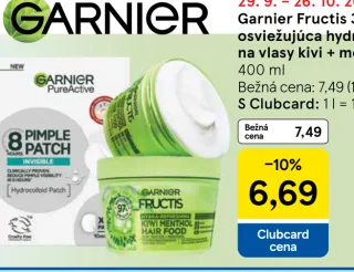 Garnier Fructis 3v1 osviežujúca hydratačná maska na vlasy kivi + mentol