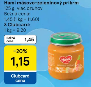 Hami mäsovo-zeleninový príkrm 125 g
