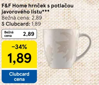 F&F Home hrnček s potlačou javorového listu