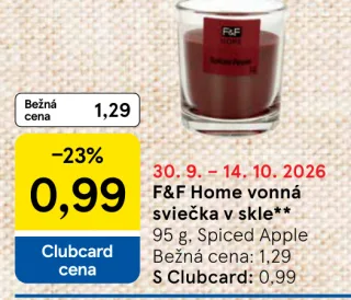 F&F Home vonná sviečka v skle Spiced Apple 95 g
