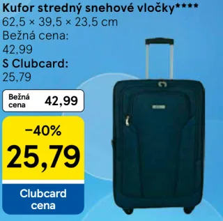 Kufor stredný snehové vločky