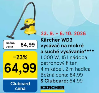 Kärcher WD3 vysávač na mokré a suché vysávanie
