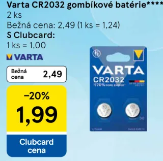 Varta CR2032 gombíkové batérie