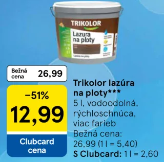 Trikolor lazúra na ploty