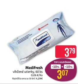 Medifresh vlhčené utierky 60 ks