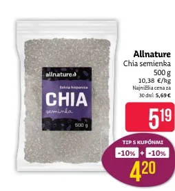 Allnature chia semienka 500 g