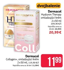 Dermacol Collagen+ omladzujúci krém 2 × 50 ml