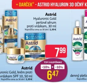 Astrid Hyaluronic Gold krém SPF 10 50 ml