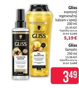 Gliss expresný regeneračný balzam v spreji 200 ml